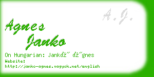 agnes janko business card